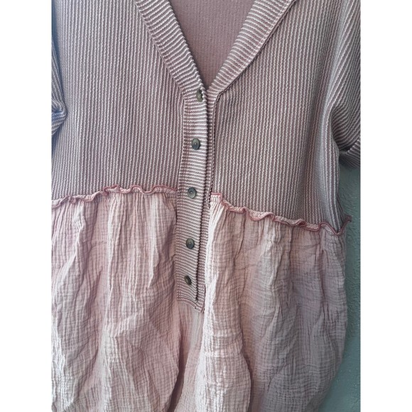 Pink Lily Pink Oversize Romper Size M - Picture 2 of 6